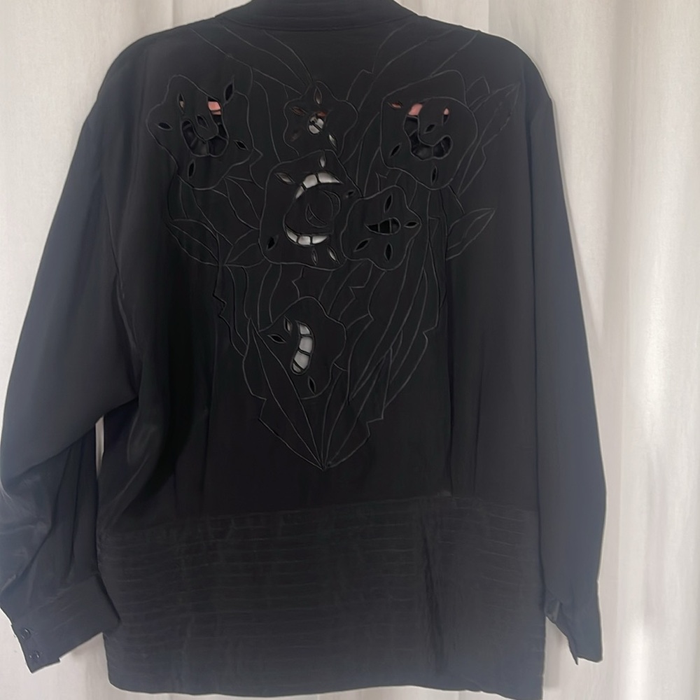 Black Silk Jacket - image 2